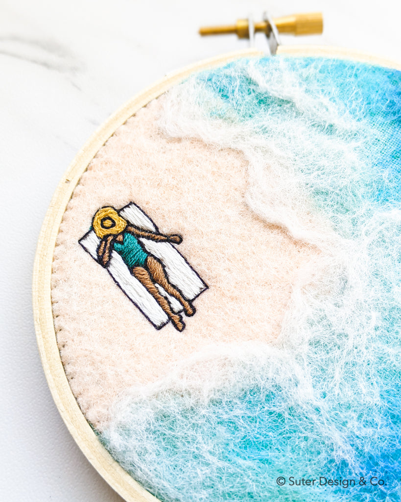 Beach Day Embroidery no. 4 - 4 inch hoops – Suter Design & Co.